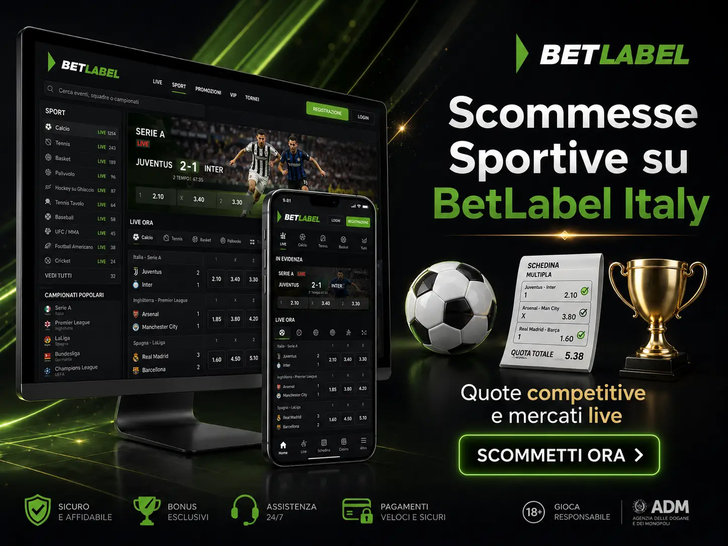 Scommesse Sportive su BetLabel Italy