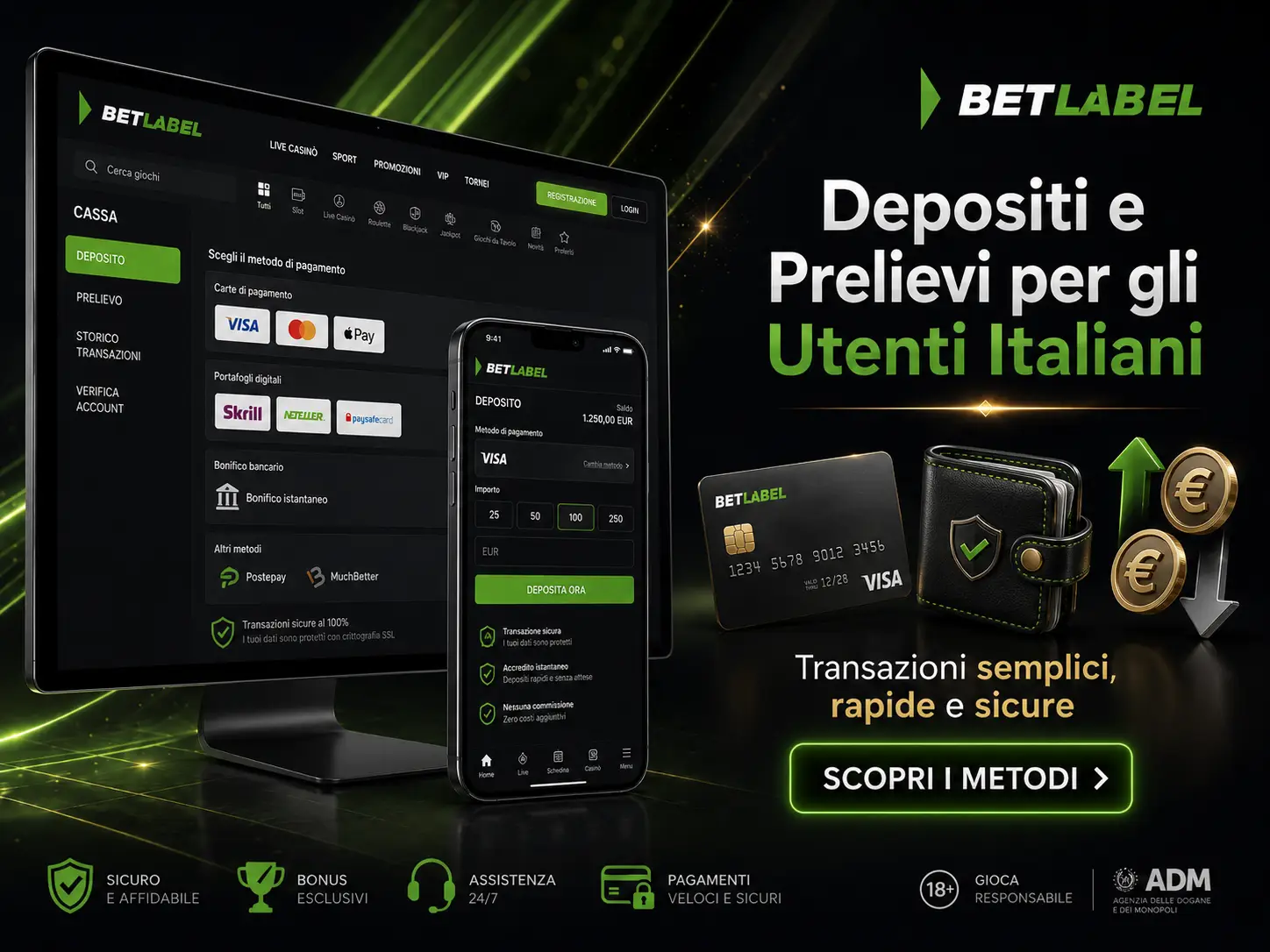 Depositi e Prelievi per gli Utenti Italiani