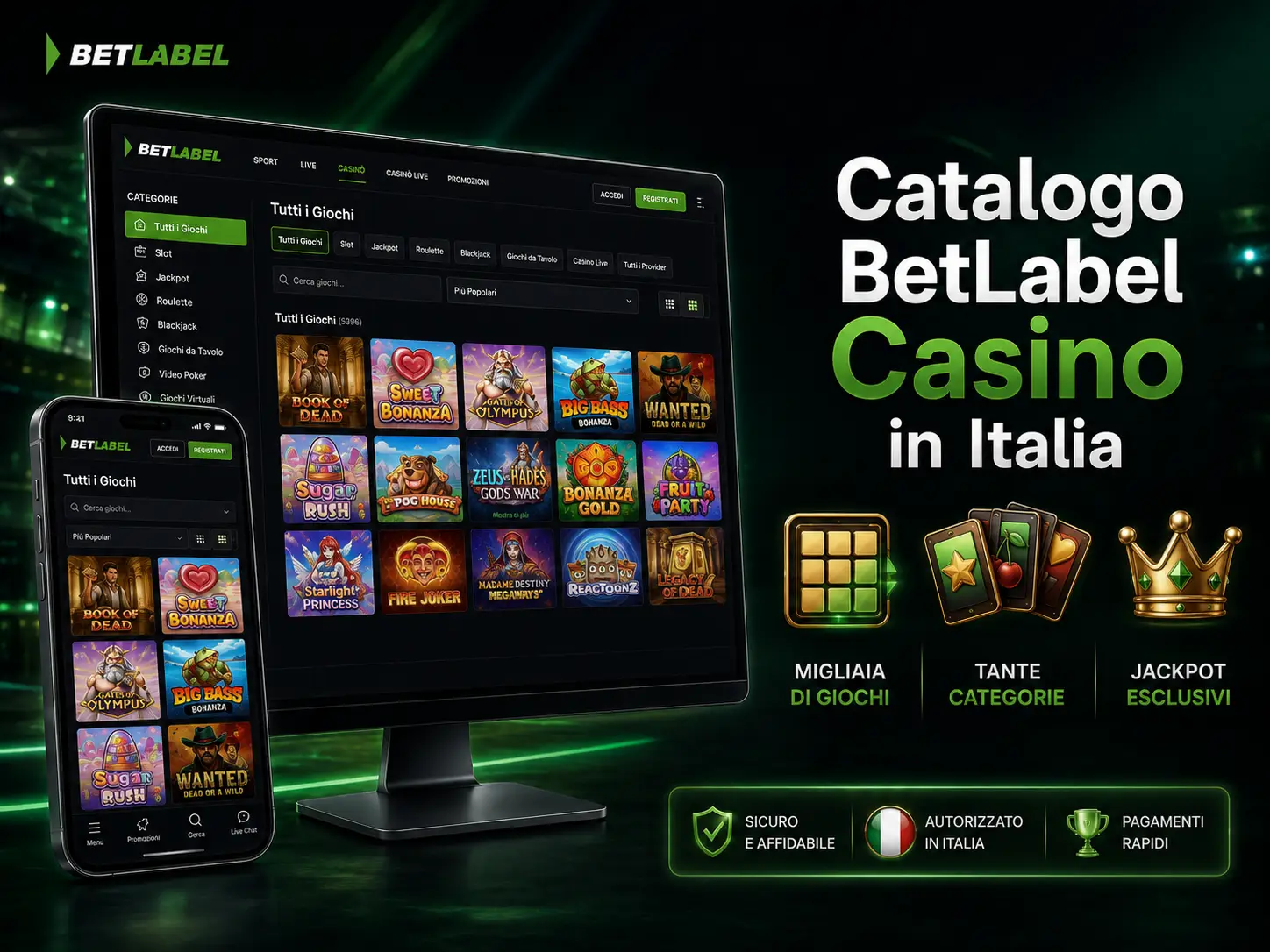 Catalog BetLabel Casino In Italia