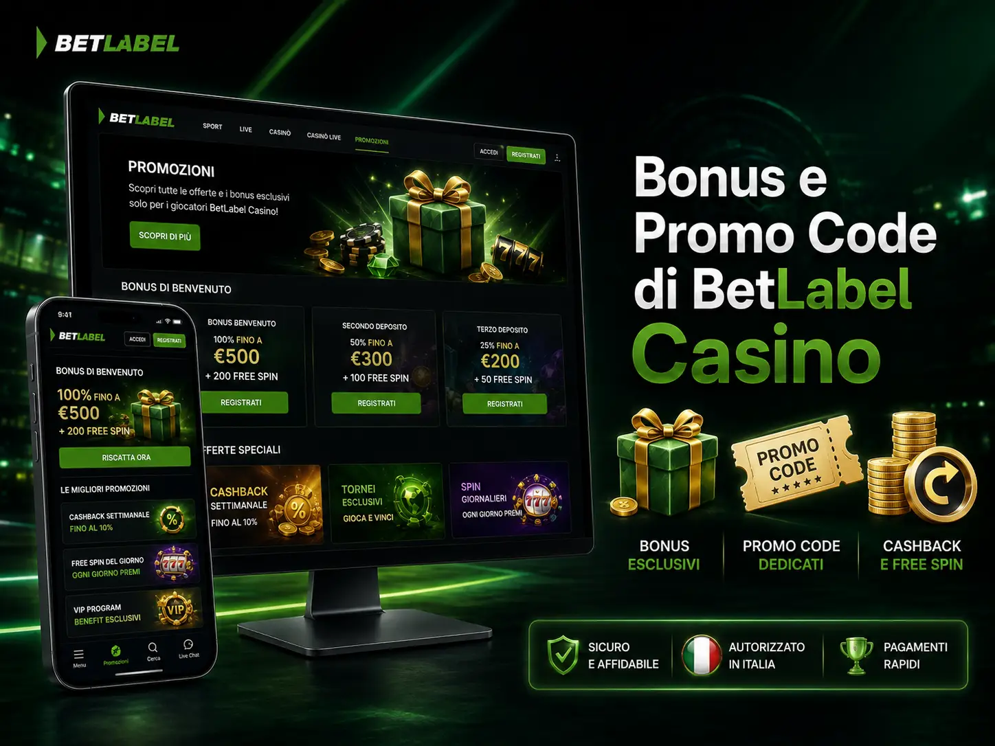 Bonus E BetLabel Casino Promo Code