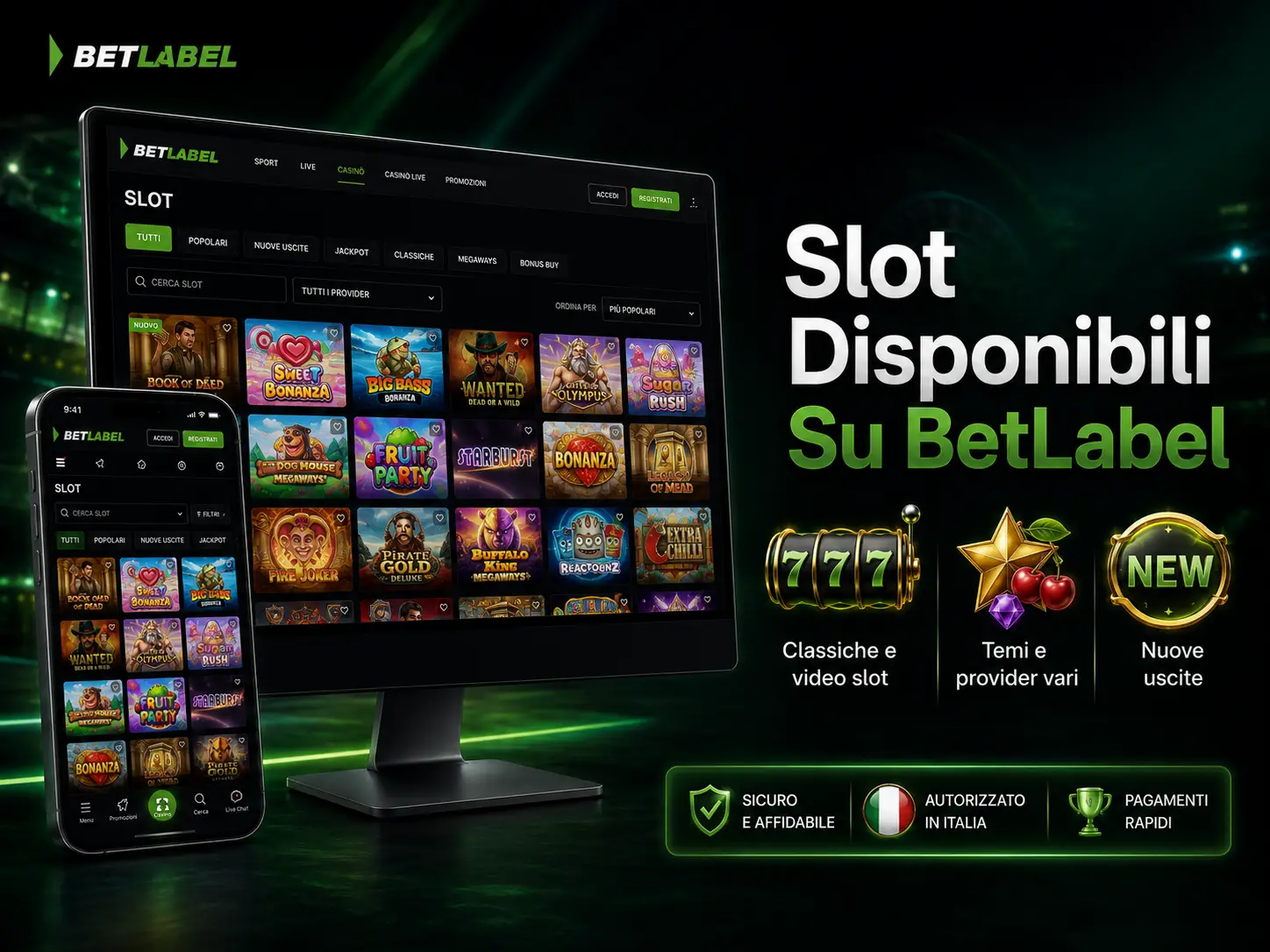 Slot Disponibili Su BetLabel